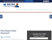 Tablet Screenshot of metrostructural.com